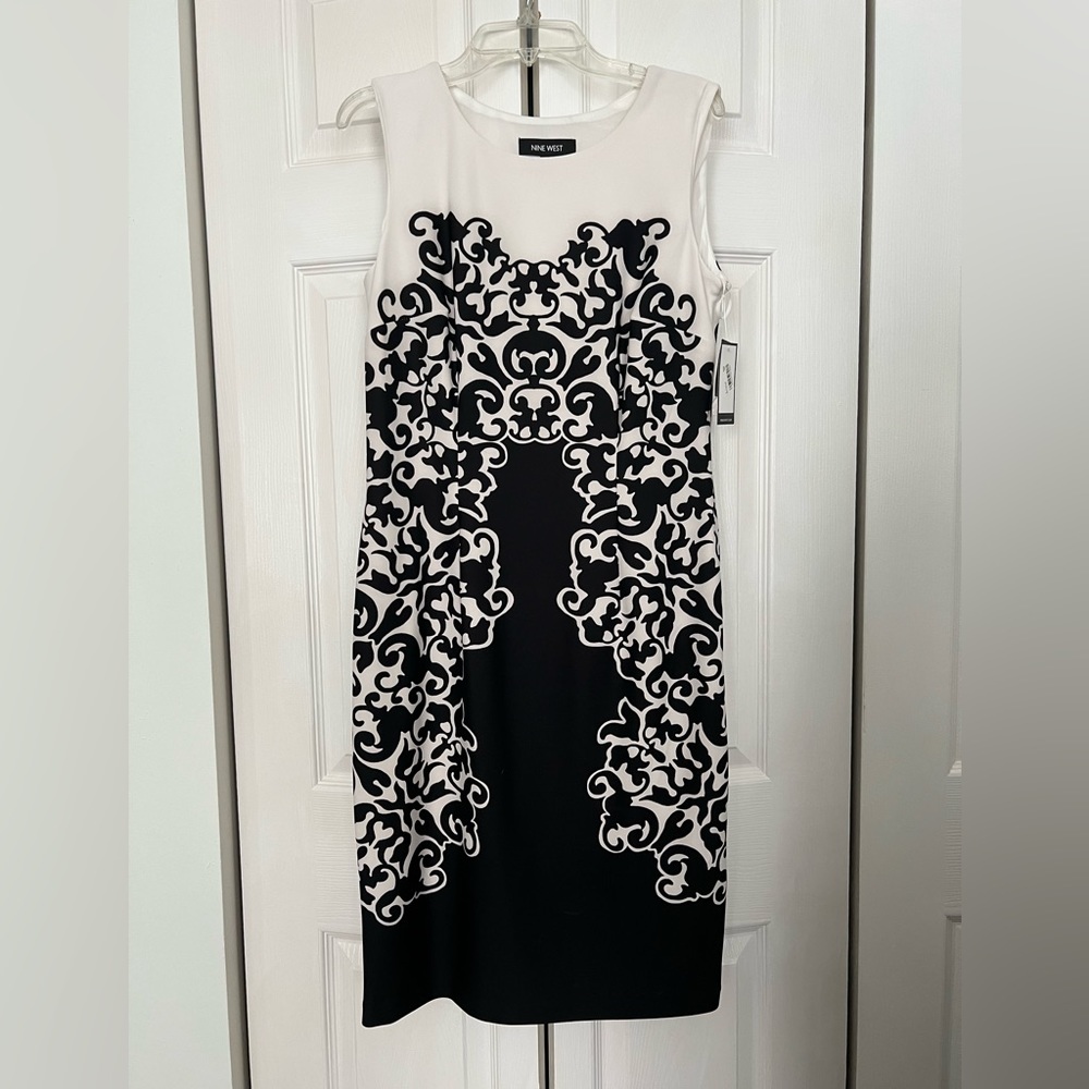 NWT Nine West Black and White dress Size 4